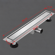 Τύπος υδρορροής δαπέδου Siphon 7 x 60 cm, ανοξείδωτο ατσάλι 304, ασήμι