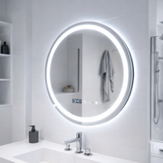 Στρογγυλός καθρέφτης LED, 70 εκ., Celeste MotionGlow Marcello, Σύστημα Demister, Ρολόι & Θερμόμετρο, Ρυθμιζόμενο, Θερμό Ουδέτερο Ψυχρό Φως 3000K/4000K/6000K Marcello Mirrors Προεπιλεγμένος τίτλος Alessandro Design
