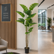 Τεχνητό φυτό Τύπος Monstera Deliciosa, 12 φύλλα, 190 cm, Πράσινο