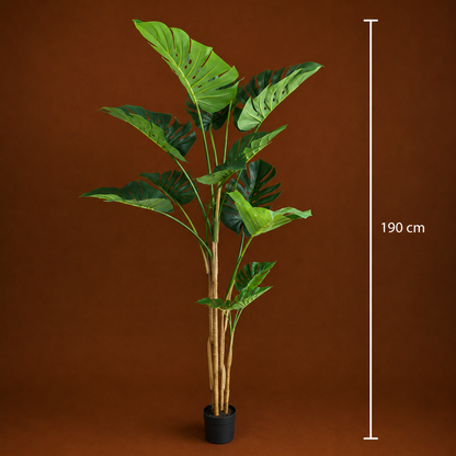 Τεχνητό φυτό Τύπος Monstera Deliciosa, 12 φύλλα, 190 cm, Πράσινο