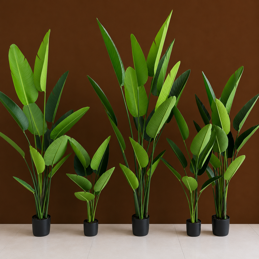 Τεχνητό φυτό Τύπος Strelitzia Nicolai (Bird of Paradise), 180 cm, 13 φύλλα, Πράσινο