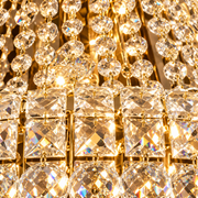 Crystal Chandelier CASTRUM Nobile 5xE14, D40 cm, Χρυσό, Ρυθμιζόμενο Ύψος, Μέταλλο και Κρύσταλλο