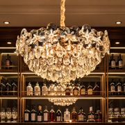 Crystal Chandelier JARDIN Magno 14xE14, Διάμετρος 60cm, Ύψος 35cm, Γυαλιστερό Χρυσό, Ρυθμιζόμενο Ύψος, Κομψή σχεδίαση