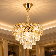 Crystal Chandelier VECTOR Nobile 5xE14, Διάμετρος 39cm, Γυαλιστερό Χρυσό, Ρυθμιζόμενο Ύψος, Μέταλλο και Κρύσταλλο