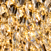 Crystal Chandelier MONARCH Elegance 3xE14, Διάμετρος 50cm, Ύψος 35cm, Γυαλιστερό Χρυσό, Ρυθμιζόμενο Ύψος, Κομψή σχεδίαση