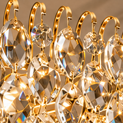 ERDENET Supremo Crystal Chandelier, 12xE14, 92x38x36 cm, Metal and Crystal, Shiny Gold, Ρυθμιζόμενο ύψος
