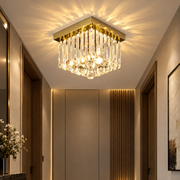 Πολυέλαιος MARTINEZ Linear Luxe Crystal, Διάμετρος 35cm, 4x E14, Γυαλιστερό Χρυσό