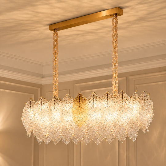 ΔΑΝΤΕΛΙΑ Royale Crystal Chandelier 11xE14, Μέγεθος 83x33 cm, Ύψος 31 cm, Γυαλιστερό Χρυσό, Ρυθμιζόμενο Ύψος, Κομψή σχεδίαση