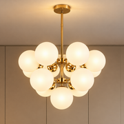 Κλασικός πολυέλαιος ORBS Magno, 56cm, 13xE27, Σφαίρες, Χρυσός