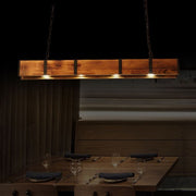 Vintage LED Chandelier LV565/4, 12W, 3000K, Rustic Barn, Wood and Metal, 100cm, Yellow Vintage Chandeliers Προεπιλεγμένος τίτλος Alessandro Design