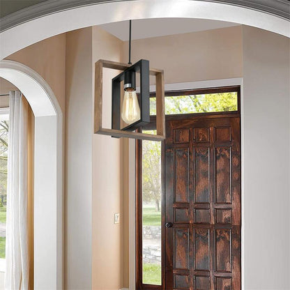 Vintage Chandelier LV560/1BK, 1xE27, Rustic Barn, Wood and Metal, Black Vintage Chandeliers Προεπιλεγμένος τίτλος Alessandro Design