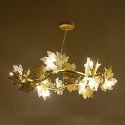 Μοντέρνος πολυέλαιος LEAFORA Eleganza, 6xE14, διάμετρος 50 cm, χρυσός, ρυθμιζόμενο ύψος, μεταλλικοί και κρυστάλλινοι σύγχρονοι πολυέλαιοι Προεπιλεγμένος τίτλος Alessandro Design