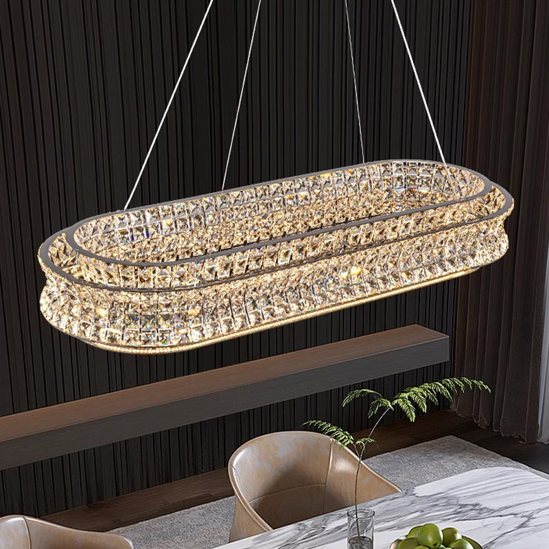 Πολυέλαιος LED με Τηλεχειριστήριο, LLC160/750X350CH, Κρύσταλλο και μέταλλο, 71W, Ρυθμιζόμενο, Ρυθμιζόμενο ύψος, Κρύο/Ζεστό/Ουδέτερο φως, Πολυέλαιοι LED Πολυτελούς Φωτισμού με Τηλεχειριστήριο Προεπιλεγμένος τίτλος Alessandro Design