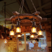 Vintage Chandelier LV592/6BK, 6xE27, Rustic Barn, String and Metal, 70cm, Brown Vintage Chandeliers Προεπιλεγμένος τίτλος Alessandro Design