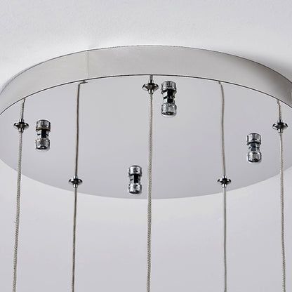 Μοντέρνος πολυέλαιος LED CM526/18, 51W, Διάμετρος 58,5cm, Ρυθμιζόμενο Ύψος, Χρώμιο