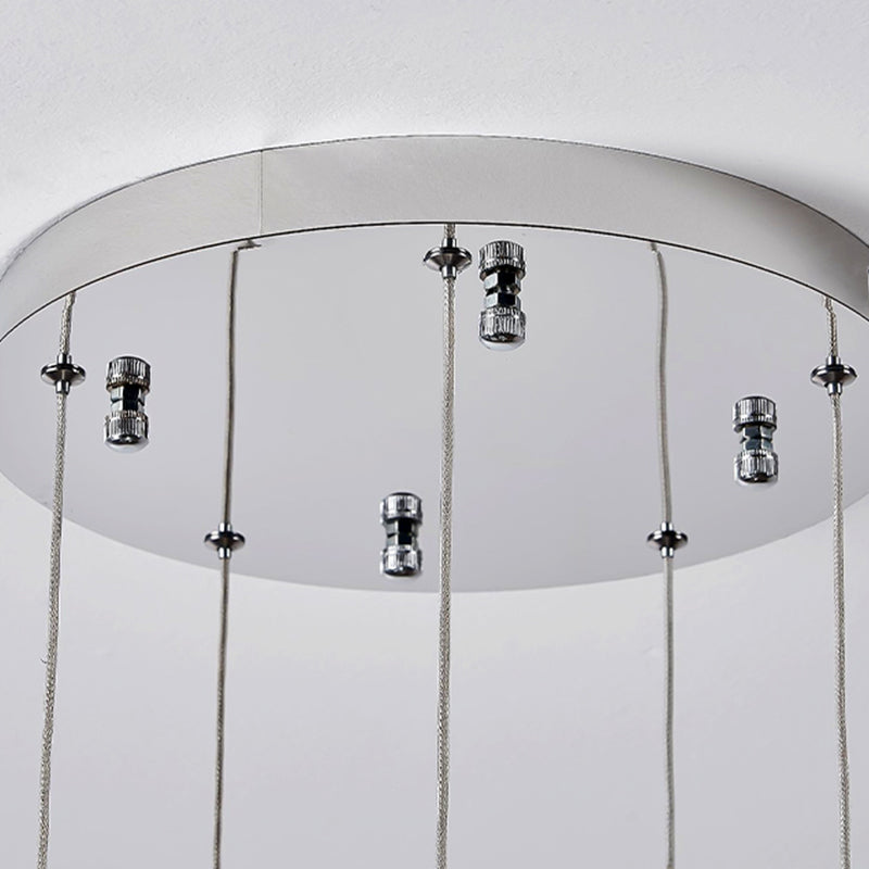 Μοντέρνος πολυέλαιος LED CM526/18, 51W, Διάμετρος 58,5cm, Ρυθμιζόμενο Ύψος, Χρώμιο