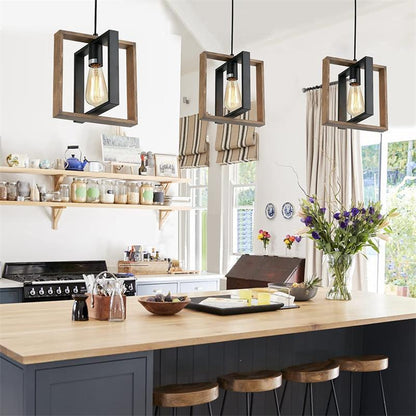 Vintage Chandelier LV560/1BK, 1xE27, Rustic Barn, Wood and Metal, Black Vintage Chandeliers Προεπιλεγμένος τίτλος Alessandro Design