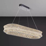 Πολυέλαιος LED με Τηλεχειριστήριο, LLC160/750X350CH, Κρύσταλλο και μέταλλο, 71W, Ρυθμιζόμενο, Ρυθμιζόμενο ύψος, Κρύο/Ζεστό/Ουδέτερο φως, Πολυέλαιοι LED Πολυτελούς Φωτισμού με Τηλεχειριστήριο Προεπιλεγμένος τίτλος Alessandro Design