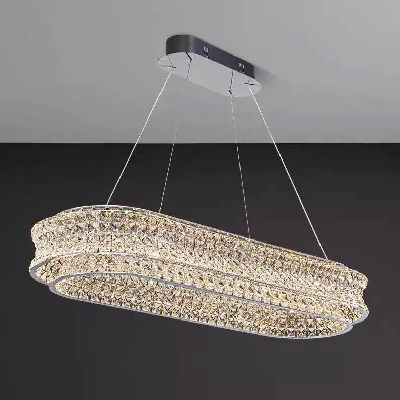 Πολυέλαιος LED με Τηλεχειριστήριο, LLC160/750X350CH, Κρύσταλλο και μέταλλο, 71W, Ρυθμιζόμενο, Ρυθμιζόμενο ύψος, Κρύο/Ζεστό/Ουδέτερο φως, Πολυέλαιοι LED Πολυτελούς Φωτισμού με Τηλεχειριστήριο Προεπιλεγμένος τίτλος Alessandro Design