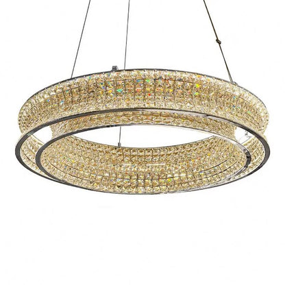 Πολυέλαιος LED με τηλεχειριστήριο, LLC160/500CH, κρύσταλλο και μέταλλο, 54W, 1 κύκλος, με δυνατότητα ρύθμισης ρύθμισης ύψους, κρύο/θερμό/ουδέτερο φως, πολυέλαιοι φωτισμού LED με τηλεχειριστήριο Προεπιλεγμένος τίτλος Alessandro Design