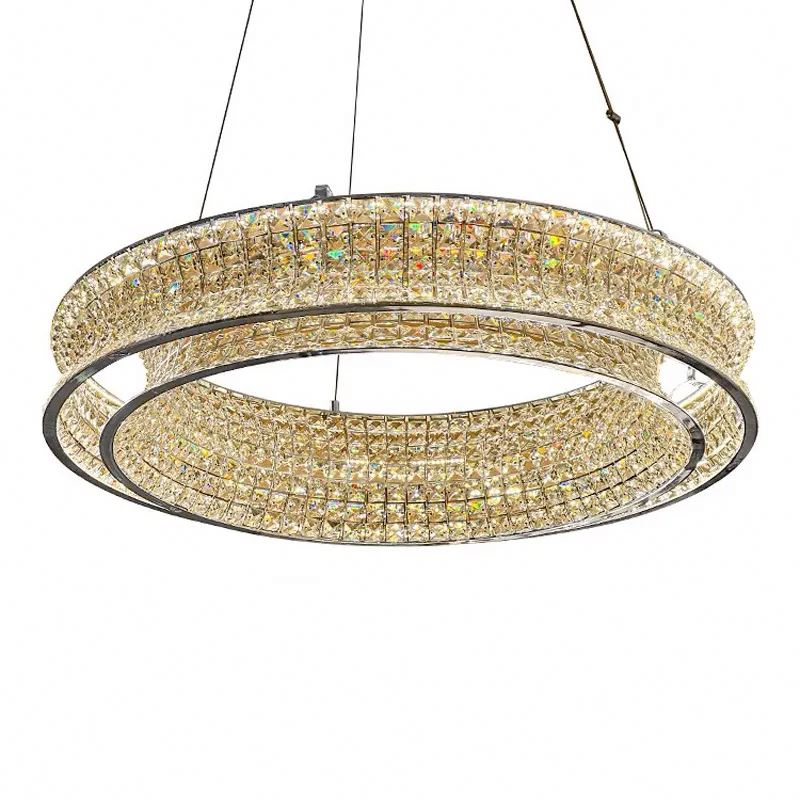 Πολυέλαιος LED με τηλεχειριστήριο, LLC160/500CH, κρύσταλλο και μέταλλο, 54W, 1 κύκλος, με δυνατότητα ρύθμισης ρύθμισης ύψους, κρύο/θερμό/ουδέτερο φως, πολυέλαιοι φωτισμού LED με τηλεχειριστήριο Προεπιλεγμένος τίτλος Alessandro Design