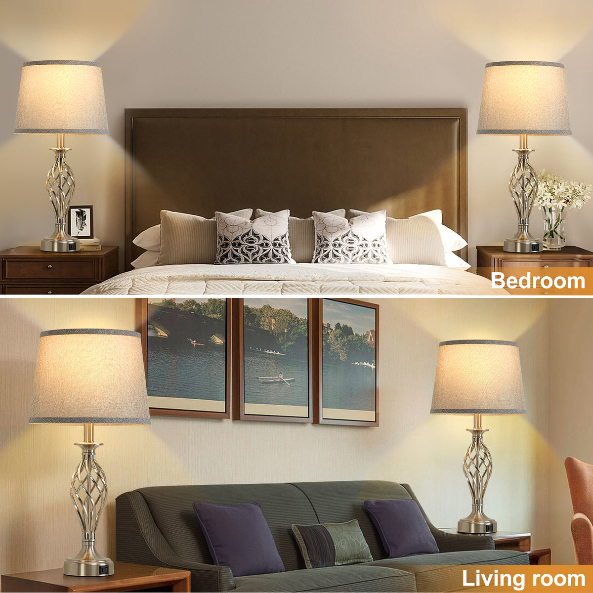 Λάμπα VZ212WH, 1x E27, Metal and Textile, White and Gold Lamps & Lamps Προεπιλεγμένος τίτλος Alessandro Design