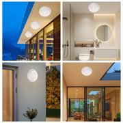 Φωτιστικό τοίχου LED εξωτερικού χώρου AX310/162WH, Warm Light 3000K, Διάμετρος 16,2cm, IP65, Λευκό εξωτερικό φωτιστικό τοίχου Προεπιλεγμένος τίτλος Alessandro Design