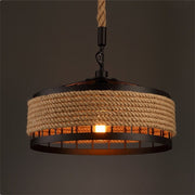 Vintage Chandelier LV300/300BK, 1xE27, Rustic Barn, String and Metal, 30cm, Brown Vintage Chandeliers Προεπιλεγμένος τίτλος Alessandro Design