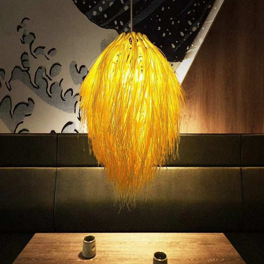 Vintage Πολυέλαιος Straw LV810, 1xE27, Rustic, 38cm, Yellow Vintage Chandeliers Προεπιλεγμένος τίτλος Alessandro Design