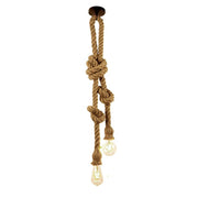 Vintage Chandelier LV102, 2xE27, Rustic, String and Metal, 150cm, Black Support Vintage Chandeliers Προεπιλεγμένος τίτλος Alessandro Design
