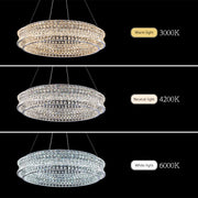 Πολυέλαιος LED με τηλεχειριστήριο, LLC160/500CH, κρύσταλλο και μέταλλο, 54W, 1 κύκλος, με δυνατότητα ρύθμισης ρύθμισης ύψους, κρύο/θερμό/ουδέτερο φως, πολυέλαιοι φωτισμού LED με τηλεχειριστήριο Προεπιλεγμένος τίτλος Alessandro Design