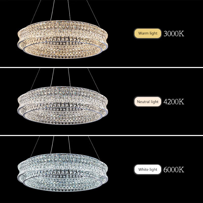 Πολυέλαιος LED με τηλεχειριστήριο, LLC160/500CH, κρύσταλλο και μέταλλο, 54W, 1 κύκλος, με δυνατότητα ρύθμισης ρύθμισης ύψους, κρύο/θερμό/ουδέτερο φως, πολυέλαιοι φωτισμού LED με τηλεχειριστήριο Προεπιλεγμένος τίτλος Alessandro Design