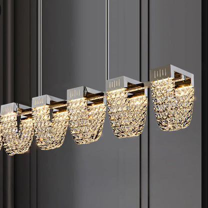 Κρεμαστός πολυέλαιος LED, STRATUS Supremo, κρύσταλλο και μέταλλο, 15W, κρύο/θερμό/ουδέτερο φως 3000K/4000K/6000K, πολυτελής φωτισμός Cristal Candelabra Προεπιλεγμένος τίτλος Alessandro Design