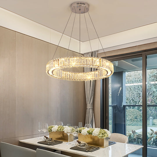 Πολυέλαιος LED με Τηλεχειριστήριο LLC130/1CH, κρύσταλλο και μέταλλο, 31W, 1 κύκλος, ρυθμιζόμενο, ρυθμιζόμενο ύψος, κρύο/θερμό/ουδέτερο φως, πολυέλαιος φωτισμός LED με τηλεχειριστήριο προεπιλεγμένος τίτλος Alessandro Design