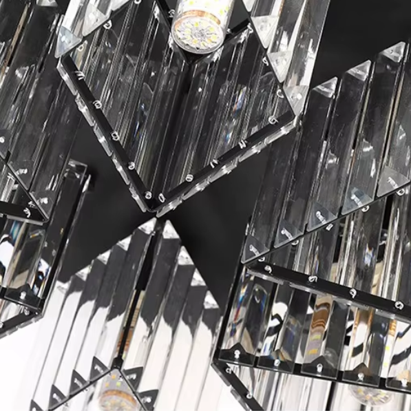 Modern Classic Chandelier Sasha, LC117/5BK, 5x E27, Metal and Crystal, Black, Shade Classic Chandeliers Προεπιλεγμένος τίτλος Alessandro Design