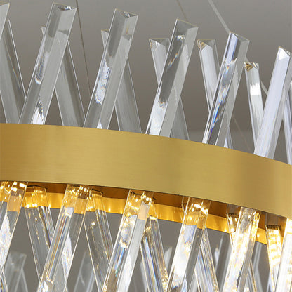 CASERTA Magno LED Πολυέλαιος με Τηλεχειριστήριο, 68W, Dimmable, 3000K/4000K/6000K, Διάμετρος 60cm, Gold Crystal Chandeliers Προεπιλεγμένος τίτλος Alessandro Design