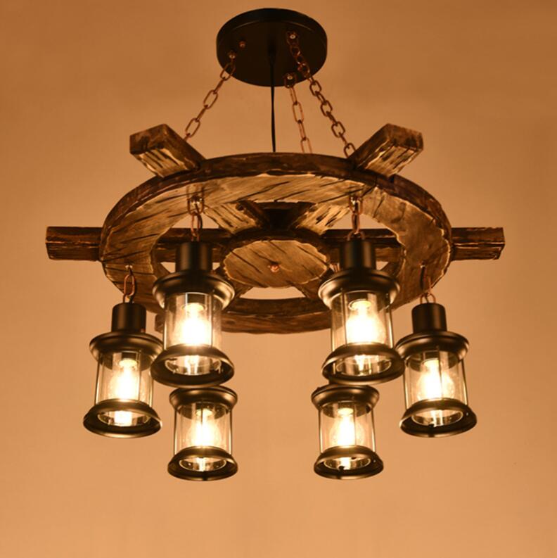 Vintage Chandelier LV592/6BK, 6xE27, Rustic Barn, String and Metal, 70cm, Brown Vintage Chandeliers Προεπιλεγμένος τίτλος Alessandro Design