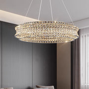 Πολυέλαιος LED με τηλεχειριστήριο, LLC160/500CH, κρύσταλλο και μέταλλο, 54W, 1 κύκλος, με δυνατότητα ρύθμισης ρύθμισης ύψους, κρύο/θερμό/ουδέτερο φως, πολυέλαιοι φωτισμού LED με τηλεχειριστήριο Προεπιλεγμένος τίτλος Alessandro Design