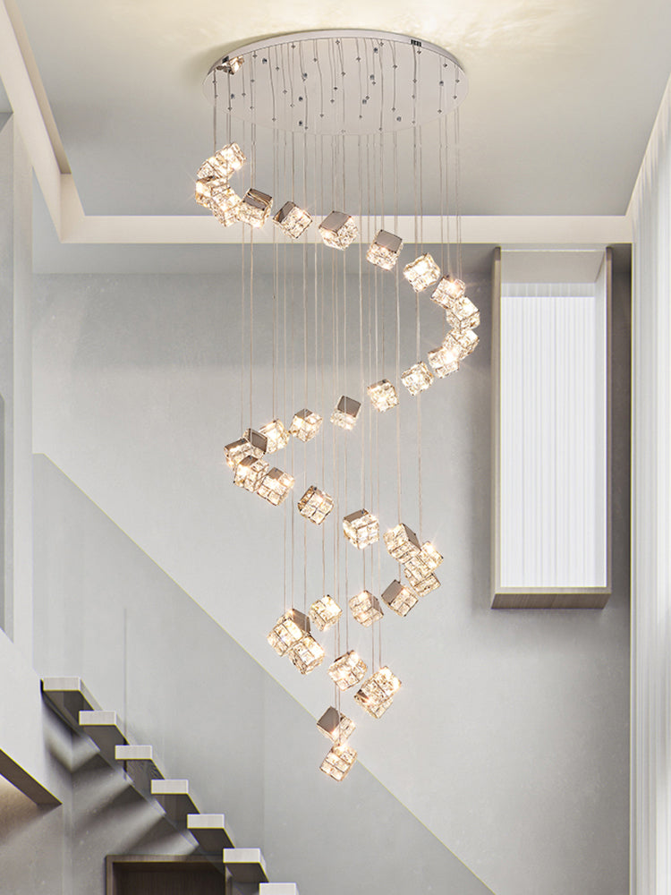 Μοντέρνος πολυέλαιος LED CM526/18, 51W, Διάμετρος 58,5cm, Ρυθμιζόμενο Ύψος, Χρώμιο
