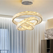 Πολυέλαιος LED με Τηλεχειριστήριο LLC130/3CH, κρύσταλλο και μέταλλο, 119W, 3 κύκλοι, ρυθμιζόμενο, ρυθμιζόμενο ύψος, δροσερό/θερμό/ουδέτερο φως, πολυτελής φωτισμός Πολυέλαιοι LED με τηλεχειριστήριο Προεπιλεγμένος τίτλος Alessandro Design