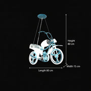 Πολυέλαιος LED για παιδιά MOTO, Τύπος μοτοσικλέτας, 40W, Κρύο/Ζεστό/Ουδέτερο φως, Blue White Παιδικοί πολυέλαιοι Προεπιλεγμένος τίτλος Alessandro Design