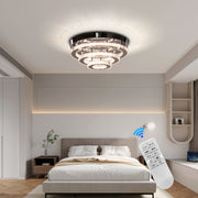 Crystal LED Chandelier with Remote Control LLC151/500CH, 64W, 3 Elements, Cold/Werm/Neutral light, Dimmable, Glossy Chrome LED Chandeliers with Remote Control Προεπιλεγμένος τίτλος Alessandro Design