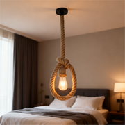 Vintage Chandelier LV103/130, 1xE27, Rustic, String and Metal, 130cm, Black Support Vintage Chandeliers Προεπιλεγμένος τίτλος Alessandro Design