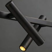 Harman LED Chandelier, 23W, 6 Sources, Neutral Light, Black Modern Chandeliers Προεπιλεγμένος τίτλος Alessandro Design