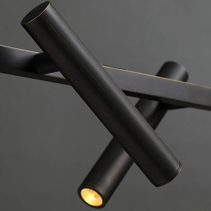 Harman LED Chandelier, 23W, 6 Sources, Neutral Light, Black Modern Chandeliers Προεπιλεγμένος τίτλος Alessandro Design