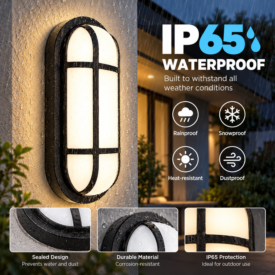 Φωτιστικό τοίχου LED εξωτερικού χώρου AX321/162BK, IP65, Μαύρο