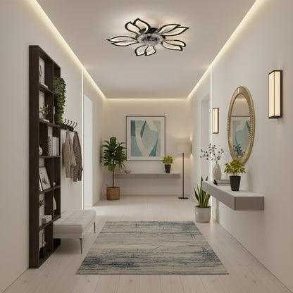 Πολυέλαιος ANEMO Fan LED με Τηλεχειριστήριο, 30W, D61cm, Κρύο/Ουδέτερο/Ζεστό φως, Μαύρο