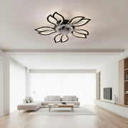 Πολυέλαιος ANEMO Fan LED με Τηλεχειριστήριο, 30W, D61cm, Κρύο/Ουδέτερο/Ζεστό φως, Μαύρο