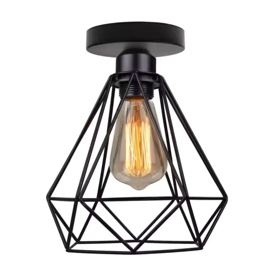 Chandelier with Shade, GRACIE, Diamant, 1XE27, Black Industrial Chandeliers Προεπιλεγμένος τίτλος Alessandro Design