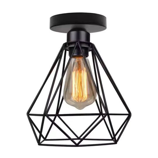 Chandelier with Shade, GRACIE, Diamant, 1XE27, Black Industrial Chandeliers Προεπιλεγμένος τίτλος Alessandro Design